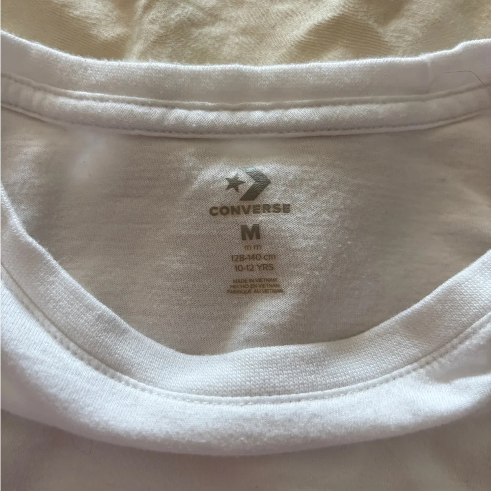 Converse White Tee Crop Top - Back to School